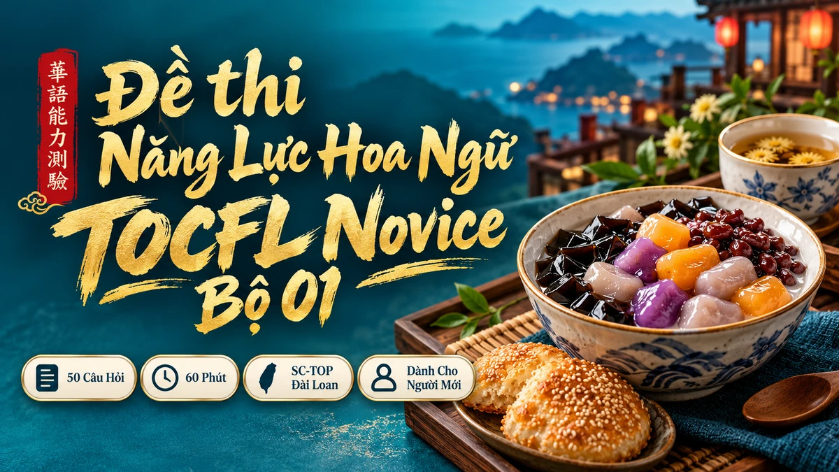 Đề Thi Năng Lực Hoa Ngữ TOCFL Novice Mã Đề 01 (Dự Bị A) - FoxHSK