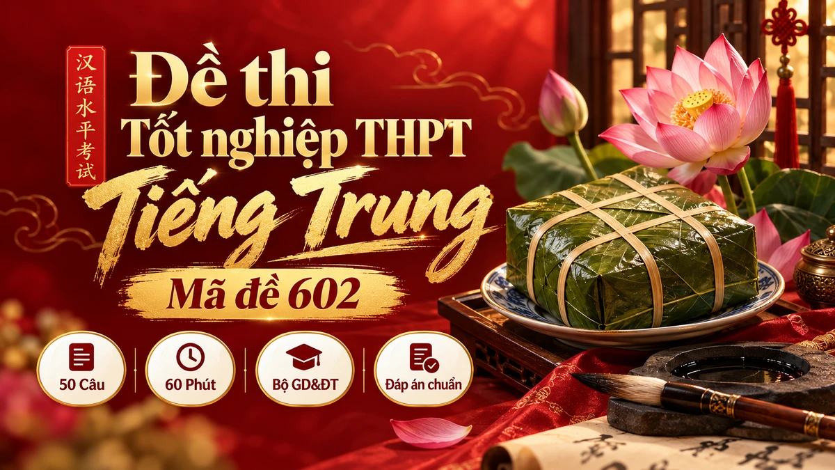 Đề Thi Tốt Nghiệp THPT Quốc Gia Môn Tiếng Trung — Mã Đề 601 (Bộ GD&ĐT) - FoxHSK