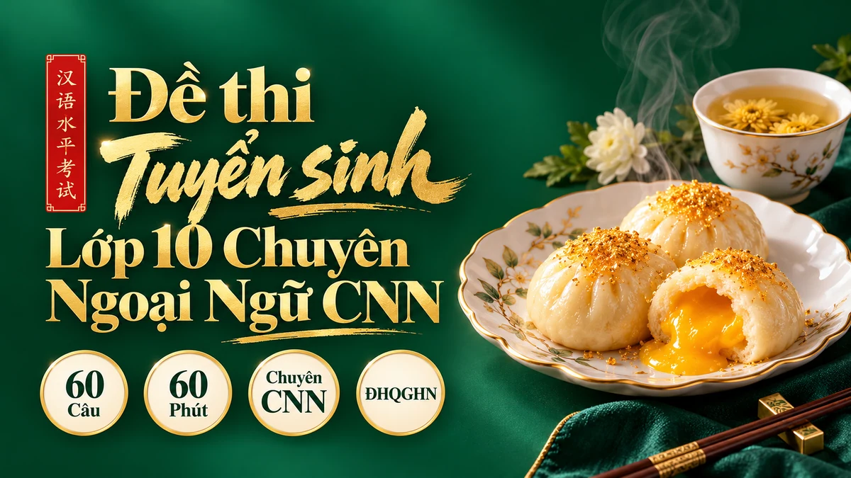 Đề Thi Tuyển Sinh Lớp 10 Chuyên Tiếng Trung THPT Chuyên Ngoại Ngữ (CNN) - FoxHSK