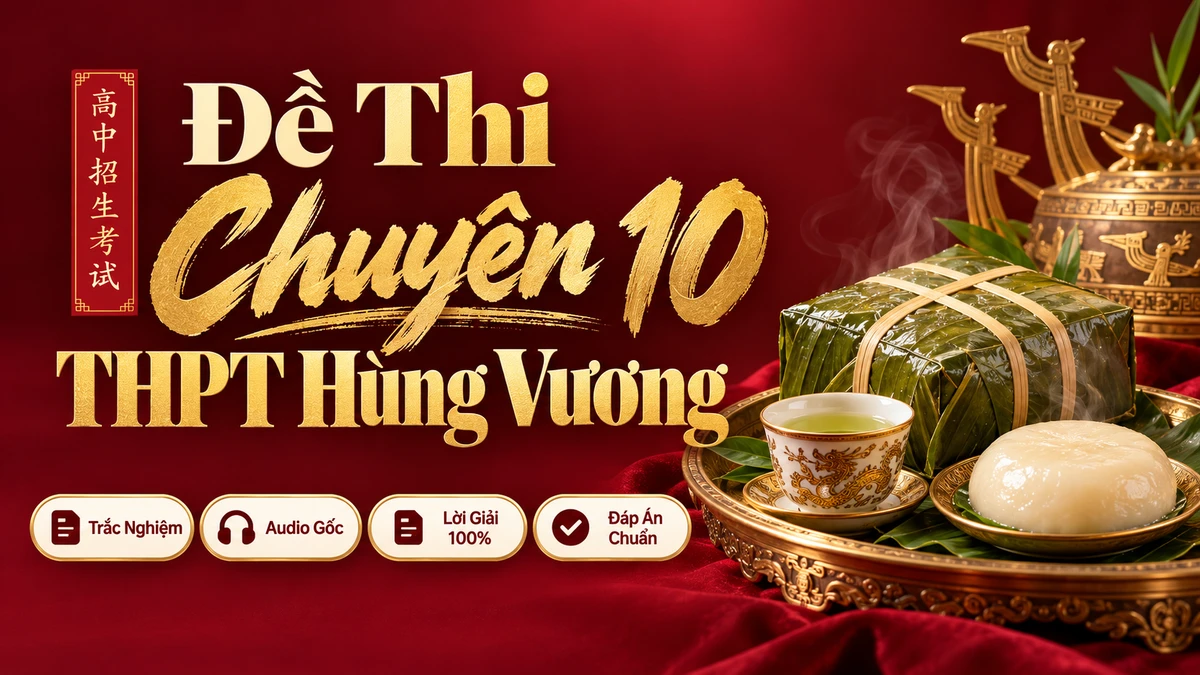 Đề Thi Tuyển Sinh Lớp 10 Chuyên Tiếng Trung — THPT Chuyên Hùng Vương (Phú Thọ) - FoxHSK