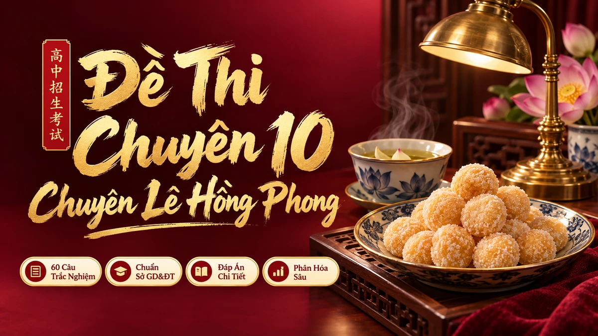 Đề Thi Tuyển Sinh Lớp 10 Chuyên Tiếng Trung THPT Chuyên Lê Hồng Phong (TP.HCM) - FoxHSK