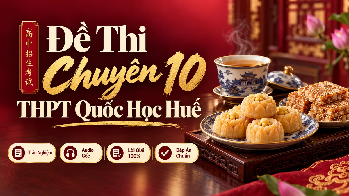 Đề Thi Tuyển Sinh Lớp 10 Chuyên Tiếng Trung — THPT Chuyên Quốc Học Huế - FoxHSK
