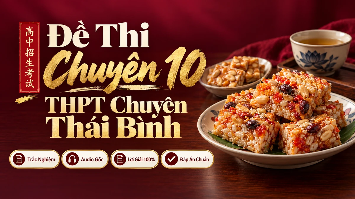 Đề Thi Tuyển Sinh Lớp 10 Chuyên Tiếng Trung — THPT Chuyên Thái Bình - FoxHSK