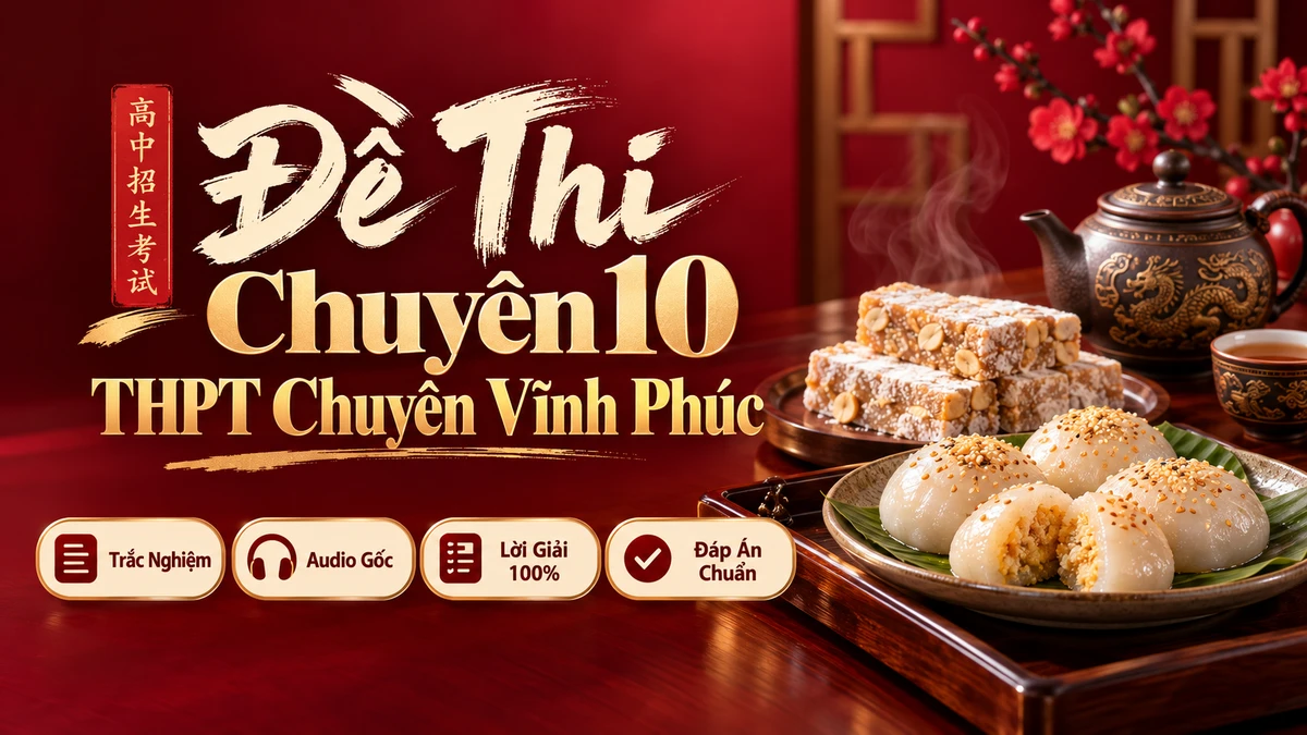 Đề Thi Tuyển Sinh Lớp 10 Chuyên Tiếng Trung — THPT Chuyên Vĩnh Phúc - FoxHSK