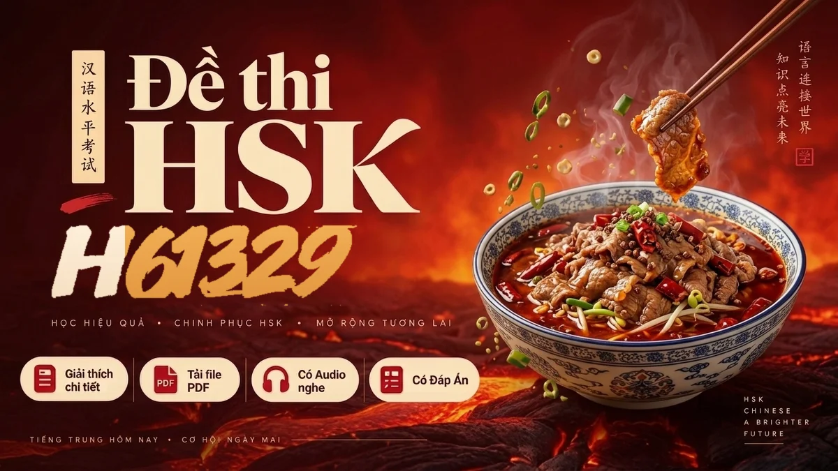 Đề Thi Thật Hoa Ngữ Quốc Tế YCT Cấp 1 Chính Thức (Mã Đề Y11317) (Full Audio MP3 + PDF + Đáp Án Chi Tiết) - FoxHSK