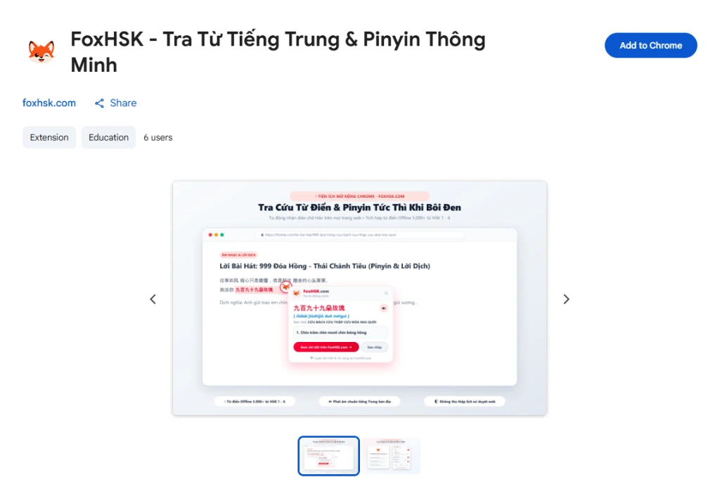 Bước 1: Ấn nút Add to Chrome trên Chrome Web Store