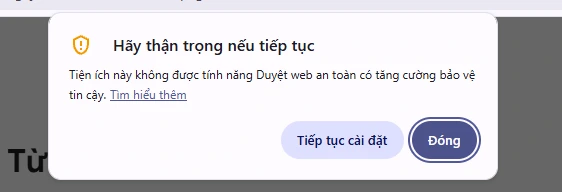 Bước 2.1: Nhấn Tiếp tục cài đặt