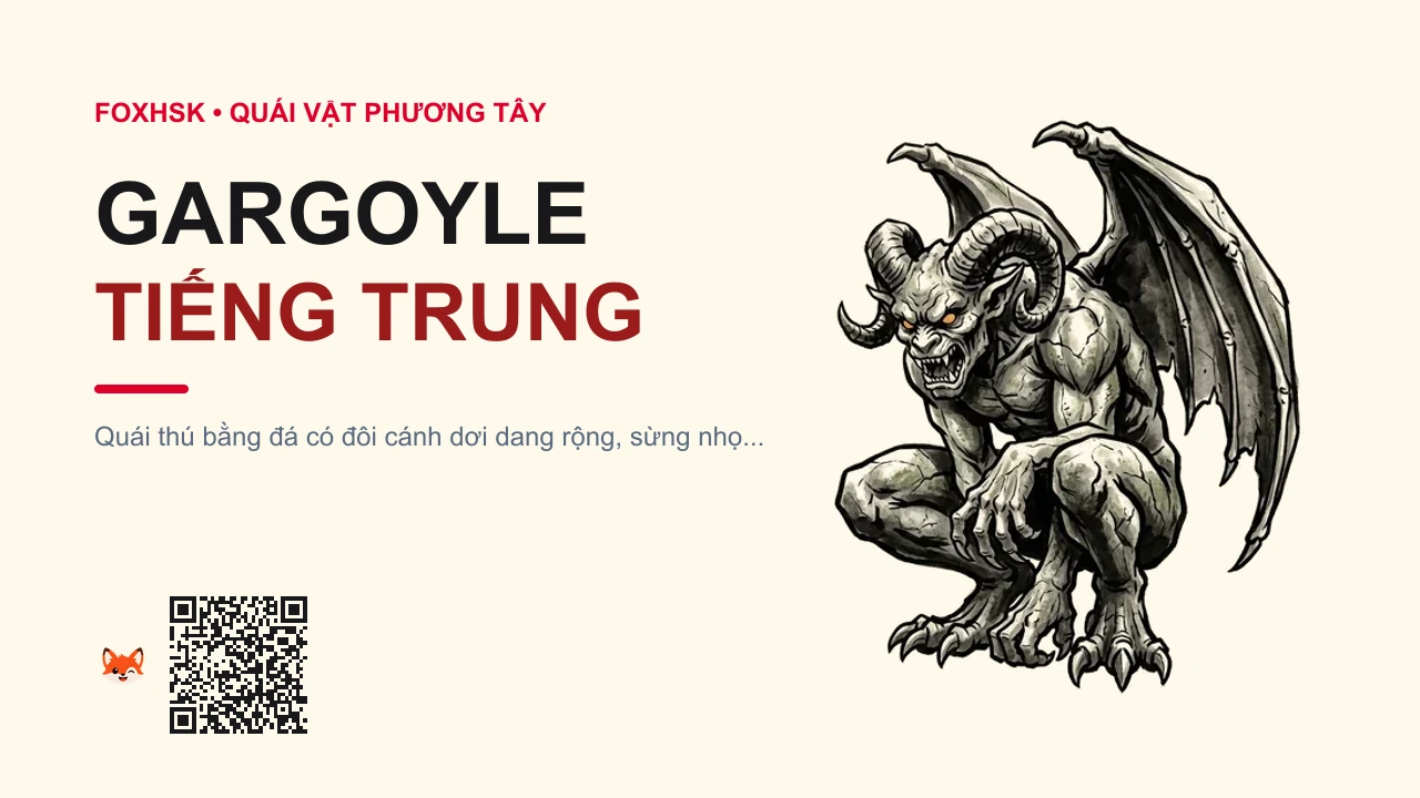 Gargoyle Tiếng Trung Là Gì? (石像鬼 - shíxiàngguǐ) • Nguồn Gốc Kiến trúc Gothic Châu Âu, Dấu Ấn Pop Culture & Phương Pháp Hóa Giải - FoxHSK