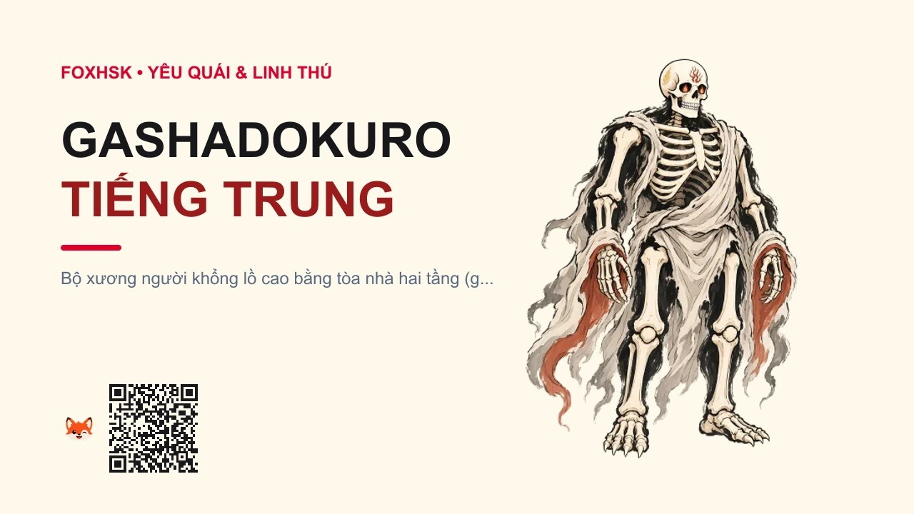 Gashadokuro Tiếng Trung Là Gì? (饿者髑髅 - èzhědúlóu) • Nguồn Gốc Văn hóa dân gian Nhật, Dấu Ấn Pop Culture & Phương Pháp Hóa Giải - FoxHSK