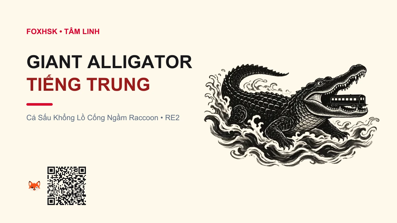 Cá Sấu Khổng Lồ Cống Ngầm (Giant Alligator) Tiếng Trung Là Gì? (下水道巨鳄 - xiàshuǐdào jù'è) • Nguồn Gốc Game Resident Evil 2 (Hệ, Dấu Ấn Pop Culture & Phương Pháp Hóa Giải - FoxHSK