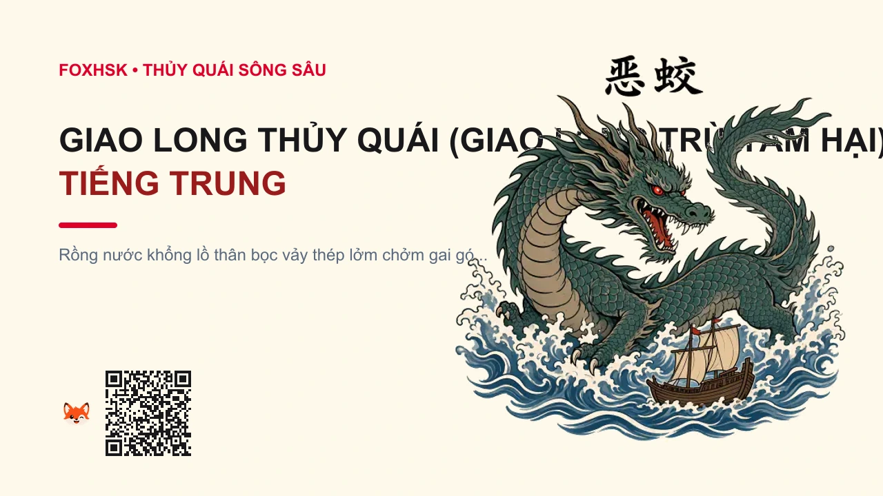 Giao Long Thủy Quái (Giao Long Trừ Tam Hại) Tiếng Trung Là Gì? (恶蛟 - èjiāo) • Nguồn Gốc Thế Thuyết Tân Ngữ,, Dấu Ấn Pop Culture & Phương Pháp Hóa Giải - FoxHSK