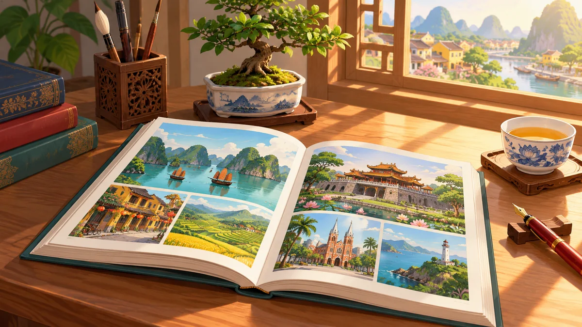 Giới Thiệu Sách Du Lịch Việt Nam Thực Cảnh Điểm (Song Ngữ Trung - Việt Kèm Pinyin) - FoxHSK