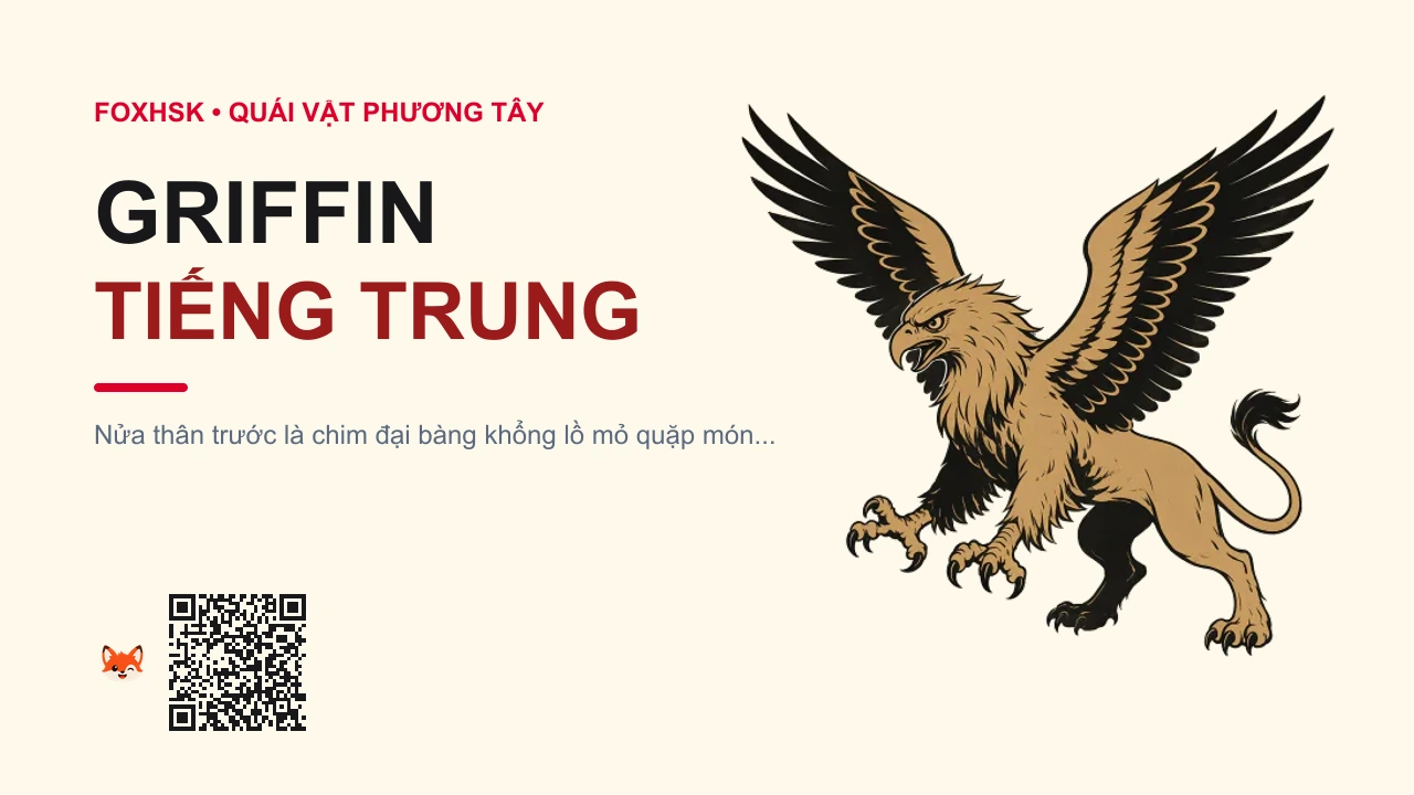 Griffin Tiếng Trung Là Gì? (狮鹫 - shījiù) • Nguồn Gốc Thần thoại Hy Lạp & Ba, Dấu Ấn Pop Culture & Phương Pháp Hóa Giải - FoxHSK