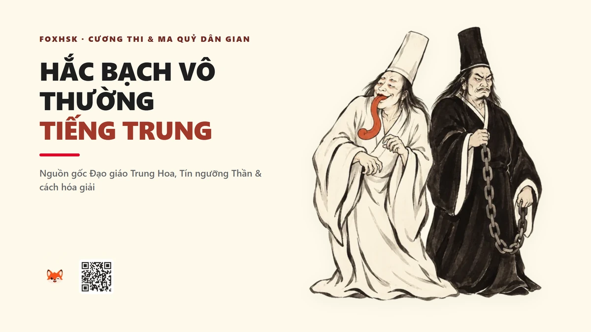Hắc Bạch Vô Thường Tiếng Trung Là Gì? (黑白无常 - hēibái wúcháng) • Nguồn Gốc Đạo giáo Trung Hoa, Tín, Dấu Ấn Pop Culture & Phương Pháp Hóa Giải - FoxHSK