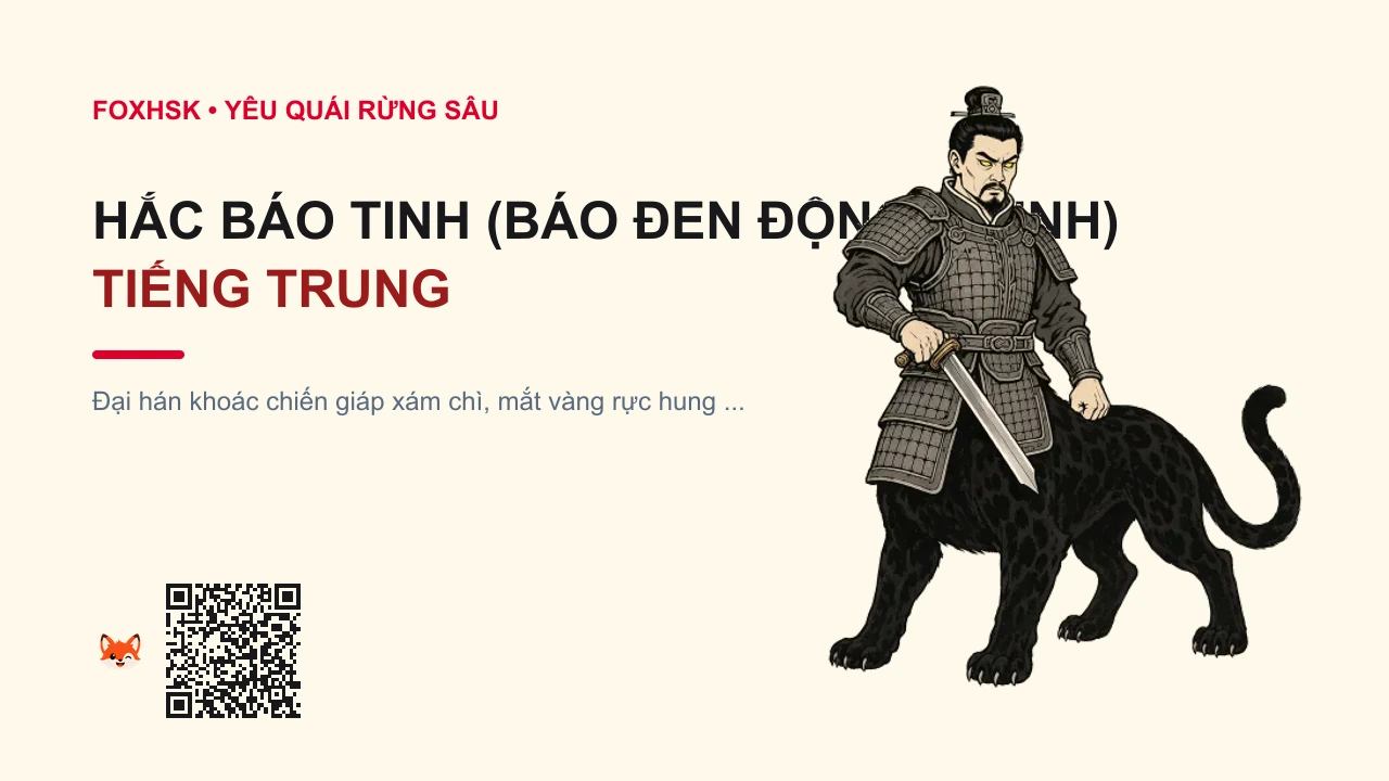 Hắc Báo Tinh (Báo Đen Động U Linh) Tiếng Trung Là Gì? (黑豹精 - hēibàojīng) • Nguồn Gốc Thần Ma Chí Dị Truyện, Dấu Ấn Pop Culture & Phương Pháp Hóa Giải - FoxHSK