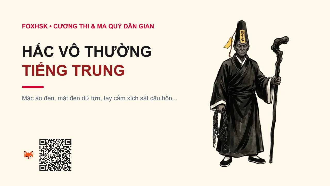 Hắc Vô Thường Tiếng Trung Là Gì? (黑无常 - hēi wúcháng) • Nguồn Gốc Tín ngưỡng dân gian, Dấu Ấn Pop Culture & Phương Pháp Hóa Giải - FoxHSK
