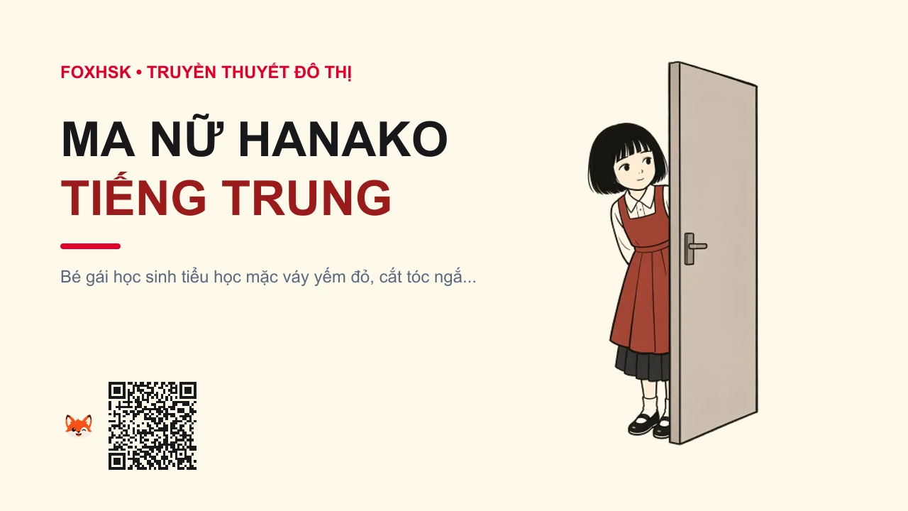 Ma Nữ Hanako Tiếng Trung Là Gì? (厕所的花子 - cèsuǒ de huāzǐ) • Nguồn Gốc Truyền thuyết học đường, Dấu Ấn Pop Culture & Phương Pháp Hóa Giải - FoxHSK