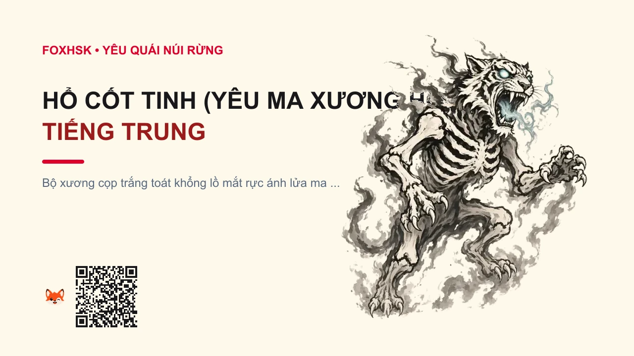 Hổ Cốt Tinh (Yêu Ma Xương Hổ) Tiếng Trung Là Gì? (虎骨精 - hǔgǔjīng) • Nguồn Gốc Liêu Trai Chí Dị Bồ Tùng, Dấu Ấn Pop Culture & Phương Pháp Hóa Giải - FoxHSK