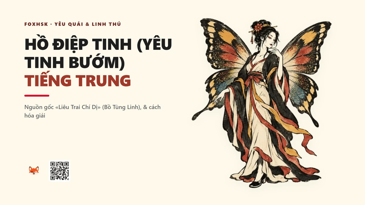 Hồ Điệp Tinh (Yêu Tinh Bướm) Tiếng Trung Là Gì? (蝴蝶精 - húdiéjīng) • Nguồn Gốc Liêu Trai Chí Dị (Bồ, Dấu Ấn Pop Culture & Phương Pháp Hóa Giải - FoxHSK