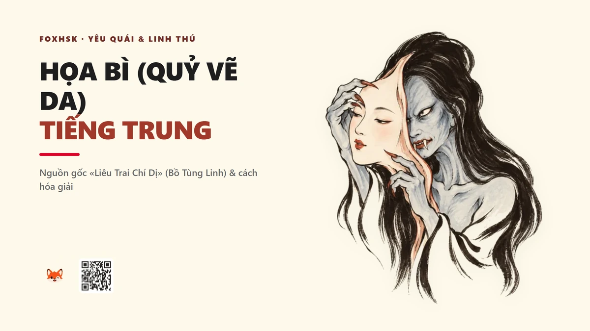 Họa Bì (Quỷ Vẽ Da) Tiếng Trung Là Gì? (画皮 - huàpí) • Kiệt Tác Liêu Trai Bồ Tùng Linh, Phim Bom Tấn Châu Tấn & Ca Khúc Họa Tâm - FoxHSK