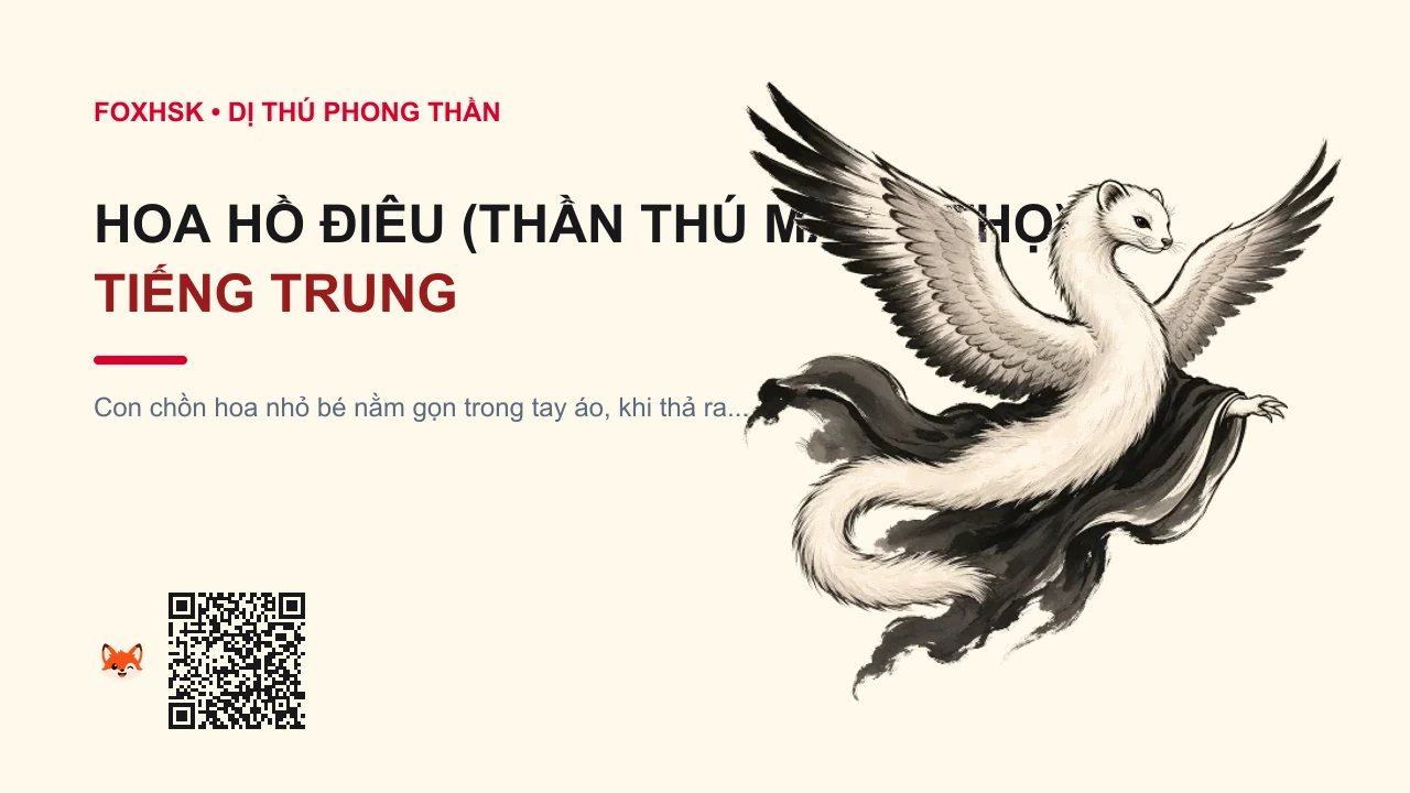 Hoa Hồ Điêu (Thần Thú Ma Lễ Thọ) Tiếng Trung Là Gì? (花狐貂 - huāhúdiāo) • Nguồn Gốc Phong Thần Diễn Nghĩa,, Dấu Ấn Pop Culture & Phương Pháp Hóa Giải - FoxHSK