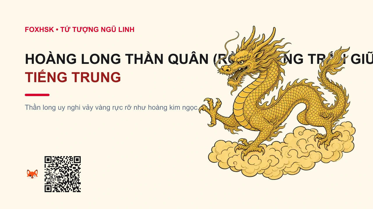 Hoàng Long Thần Quân (Rồng Vàng Trấn Giữ Trung Thổ) Tiếng Trung Là Gì? (黄龙神君 - huánglóng shénjūn) • Nguồn Gốc Thần thoại Ngũ Hành, Dấu Ấn Pop Culture & Phương Pháp Hóa Giải - FoxHSK