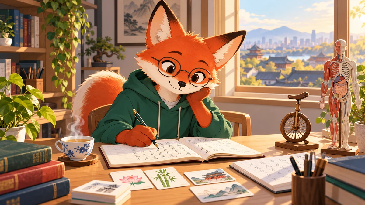 Học Tiếng Trung: Đi Xe Đạp Một Bánh Hay Học Giải Phẫu Học? Khai Phóng Tư Duy Học Ngữ - FoxHSK