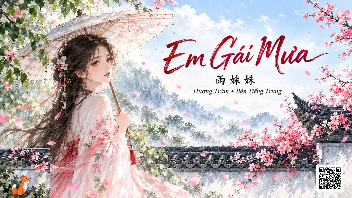 Học Tiếng Trung Qua Bài Hát Em Gái Mưa (雨妹妹 / 雨的小妹) – Pinyin + Lời Dịch Chuẩn - FoxHSK
