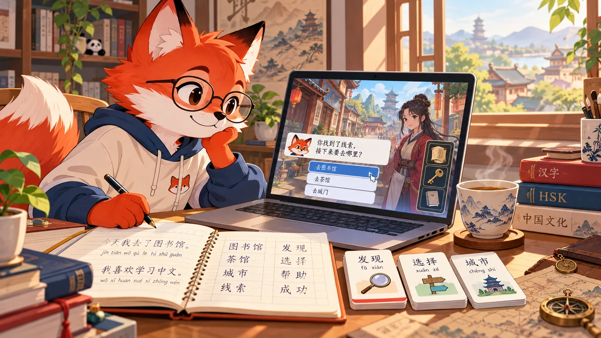Học Tiếng Trung Qua Game Nhập Vai Escape: Phương Pháp Đọc Tương Tác Đột Phá - FoxHSK