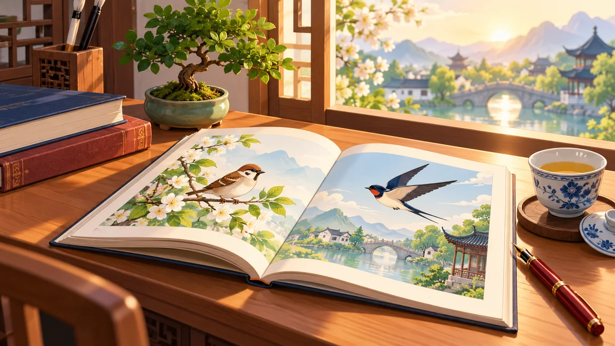Học Tiếng Trung Theo Chủ Đề Truyện Ngắn Song Ngữ: Chim Nhỏ Và Chim Én Trong Tiếng Trung - FoxHSK