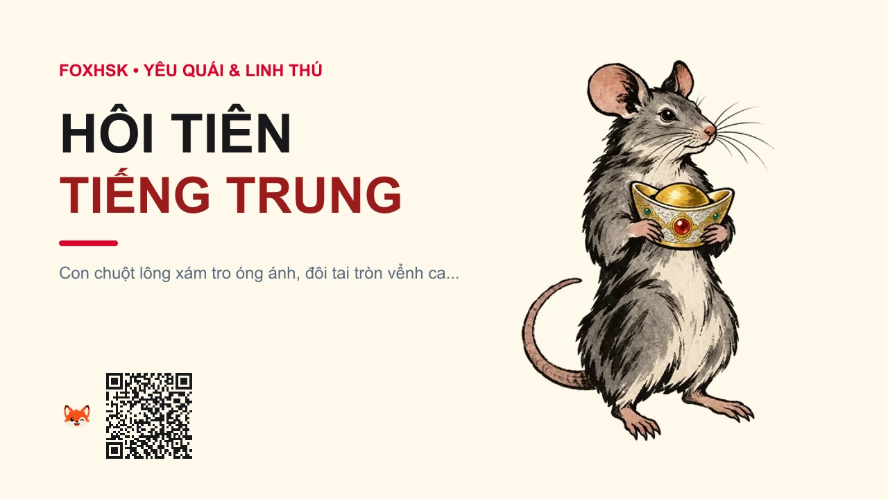 Hôi Tiên Tiếng Trung Là Gì? (灰仙 - huīxiān) • Nguồn Gốc Tín ngưỡng Ngũ Đại Tiên, Dấu Ấn Pop Culture & Phương Pháp Hóa Giải - FoxHSK