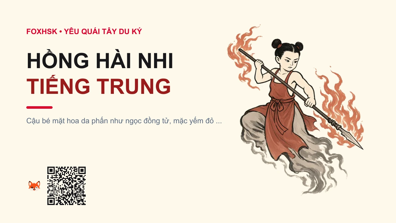 Hồng Hài Nhi Tiếng Trung Là Gì? (红孩儿 - hónghái'ér) • Nguồn Gốc Tây Du Ký, Động Hỏa Vân,, Dấu Ấn Pop Culture & Phương Pháp Hóa Giải - FoxHSK