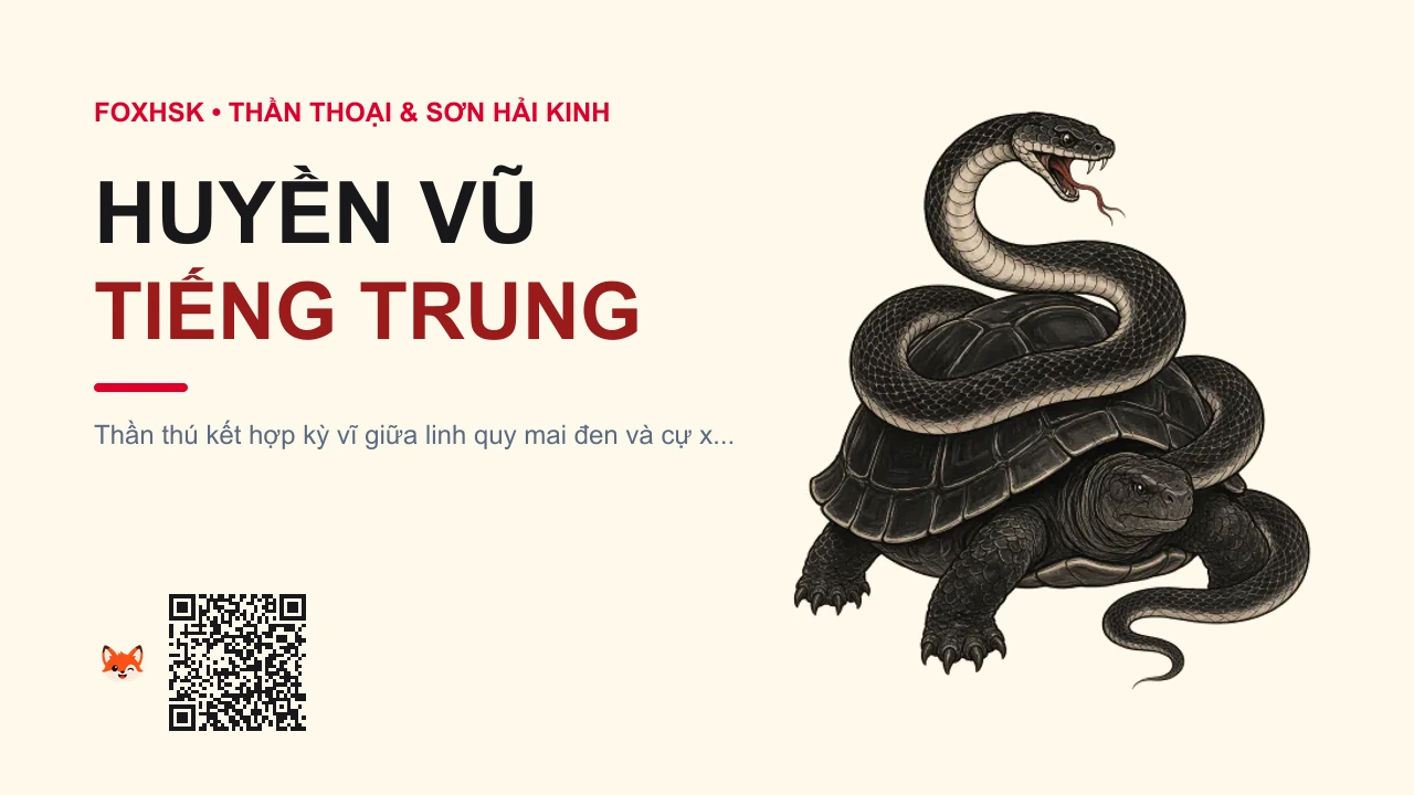 Huyền Vũ Tiếng Trung Là Gì? (玄武 - xuánwǔ) • Nguồn Gốc Thiên văn cổ đại, Sở Từ,, Dấu Ấn Pop Culture & Phương Pháp Hóa Giải - FoxHSK
