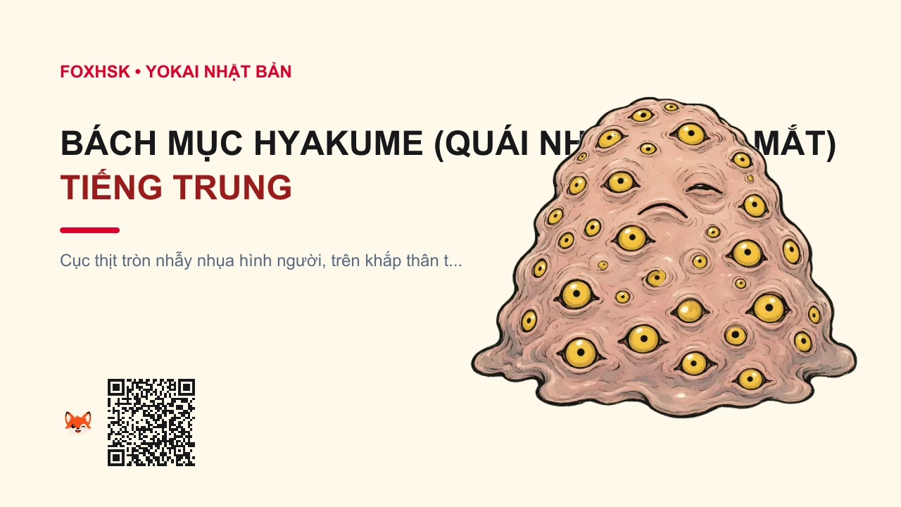 Bách Mục Hyakume (Quái Nhân Trăm Mắt) Tiếng Trung Là Gì? (百目 - bǎimù) • Nguồn Gốc Dân gian Nhật Bản, Đền, Dấu Ấn Pop Culture & Phương Pháp Hóa Giải - FoxHSK