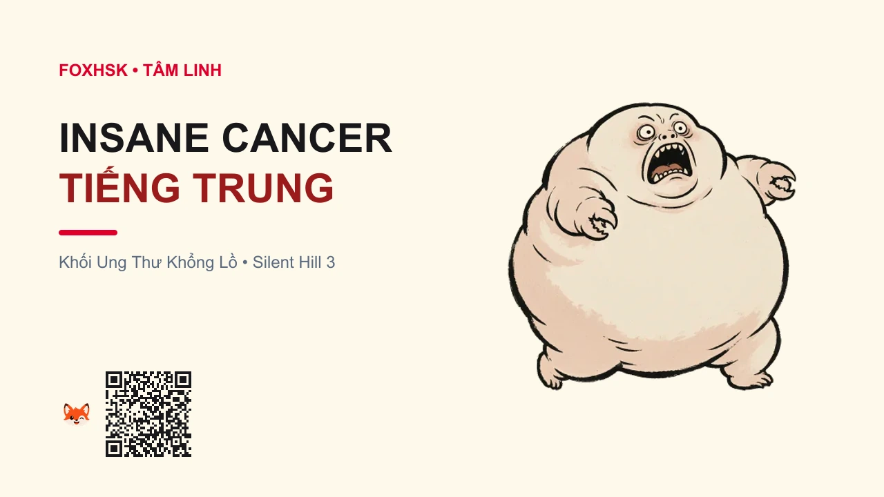Khối Ung Thư Khổng Lồ (Insane Cancer) Tiếng Trung Là Gì? (疯狂巨癌 - fēngkuáng jù'ái) • Nguồn Gốc Game Silent Hill 3 (Bệnh, Dấu Ấn Pop Culture & Phương Pháp Hóa Giải - FoxHSK
