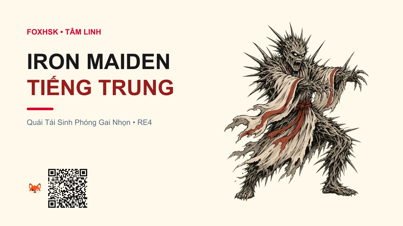 Quái Tái Sinh Gai Nhọn (Iron Maiden) Tiếng Trung Là Gì? (铁娘子 - tiěniángzǐ) • Nguồn Gốc Game Resident Evil 4, Dấu Ấn Pop Culture & Phương Pháp Hóa Giải - FoxHSK