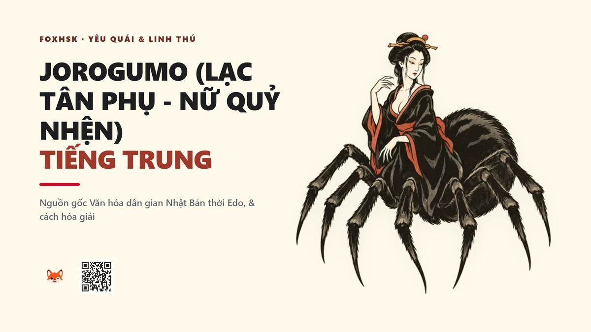 Jorogumo (Lạc Tân Phụ - Nữ Quỷ Nhện) Tiếng Trung Là Gì? (络新妇 - luòxīnfù) • Nguồn Gốc Văn hóa dân gian Nhật, Dấu Ấn Pop Culture & Phương Pháp Hóa Giải - FoxHSK