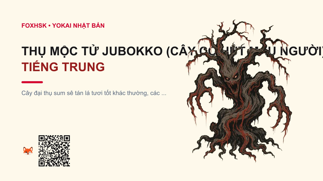 Thụ Mộc Tử Jubokko (Cây Cổ Hút Máu Người) Tiếng Trung Là Gì? (树木子 - shùmùzǐ) • Nguồn Gốc Chiến trường xưa Nhật, Dấu Ấn Pop Culture & Phương Pháp Hóa Giải - FoxHSK