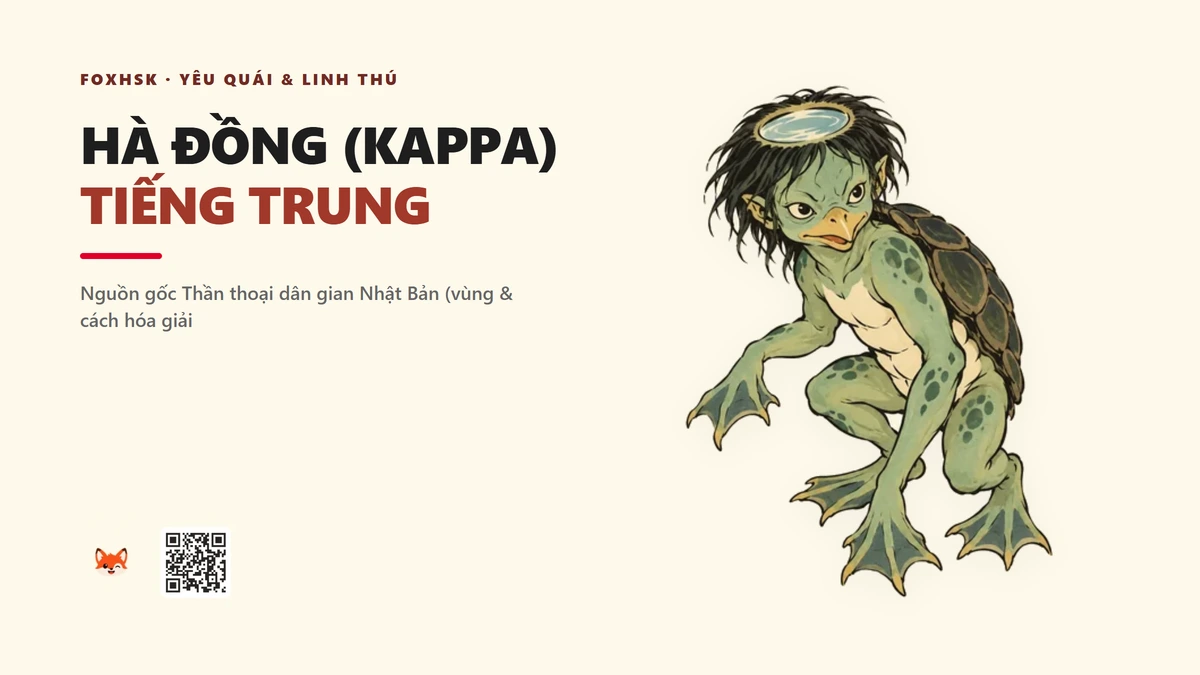 Hà Đồng (Kappa) Tiếng Trung Là Gì? (河童 - hétóng) • Hà Đồng Thủy Quái Nhật Bản, Pokemon Golduck & Văn Hóa Dưa Chuột - FoxHSK