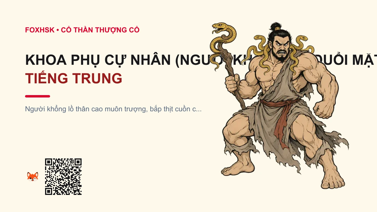 Khoa Phụ Cự Nhân (Người Khổng Lồ Đuổi Mặt Trời) Tiếng Trung Là Gì? (夸父 - kuāfù) • Nguồn Gốc Sơn Hải Kinh - Hải Ngoại, Dấu Ấn Pop Culture & Phương Pháp Hóa Giải - FoxHSK