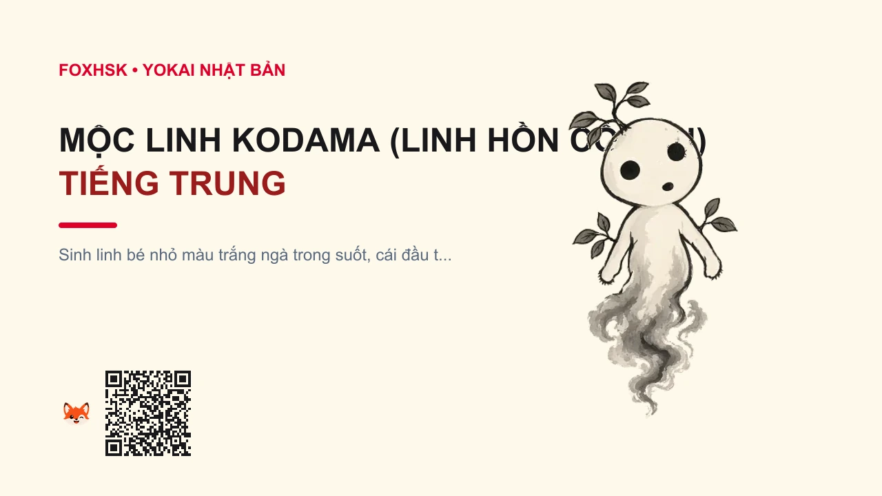 Mộc Linh Kodama (Linh Hồn Cổ Thụ) Tiếng Trung Là Gì? (木灵 - mùlíng) • Nguồn Gốc Thần đạo Shinto Nhật, Dấu Ấn Pop Culture & Phương Pháp Hóa Giải - FoxHSK