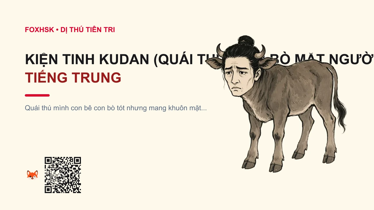 Kiện Tinh Kudan (Quái Thú Mình Bò Mặt Người Tiên Tri) Tiếng Trung Là Gì? (件兽 - jiànshòu) • Nguồn Gốc Tỉnh Hyogo và vùng, Dấu Ấn Pop Culture & Phương Pháp Hóa Giải - FoxHSK