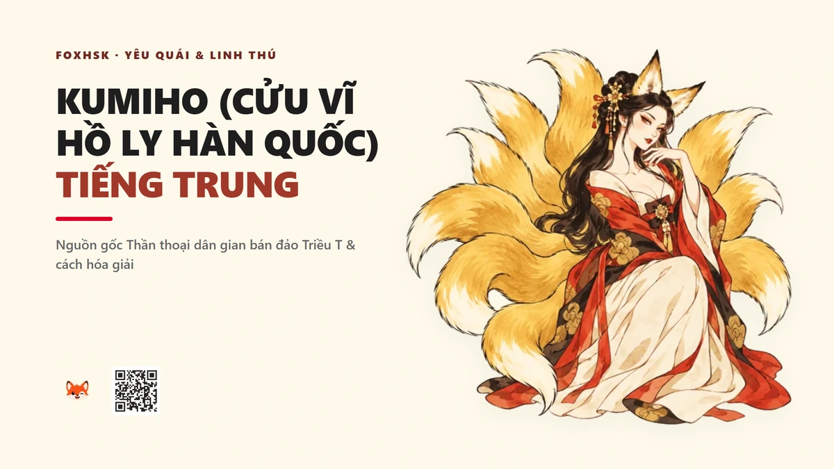 Kumiho (Cửu Vĩ Hồ Ly Hàn Quốc) Tiếng Trung Là Gì? (九尾狐 - jiǔwěihú) • Nguồn Gốc Thần thoại dân gian bán, Dấu Ấn Pop Culture & Phương Pháp Hóa Giải - FoxHSK