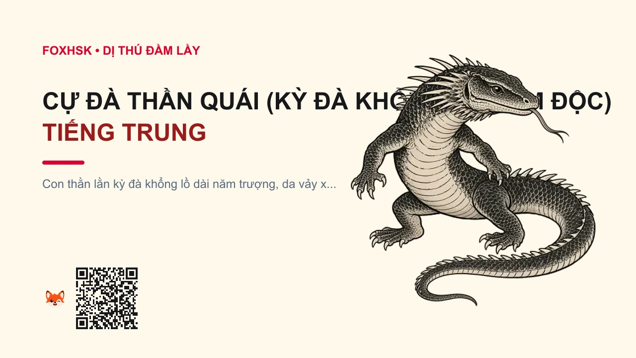 Cự Đà Thần Quái (Kỳ Đà Khổng Lồ Đầm Độc) Tiếng Trung Là Gì? (巨蜥怪 - jùxīguài) • Nguồn Gốc Truyền thuyết núi rừng, Dấu Ấn Pop Culture & Phương Pháp Hóa Giải - FoxHSK