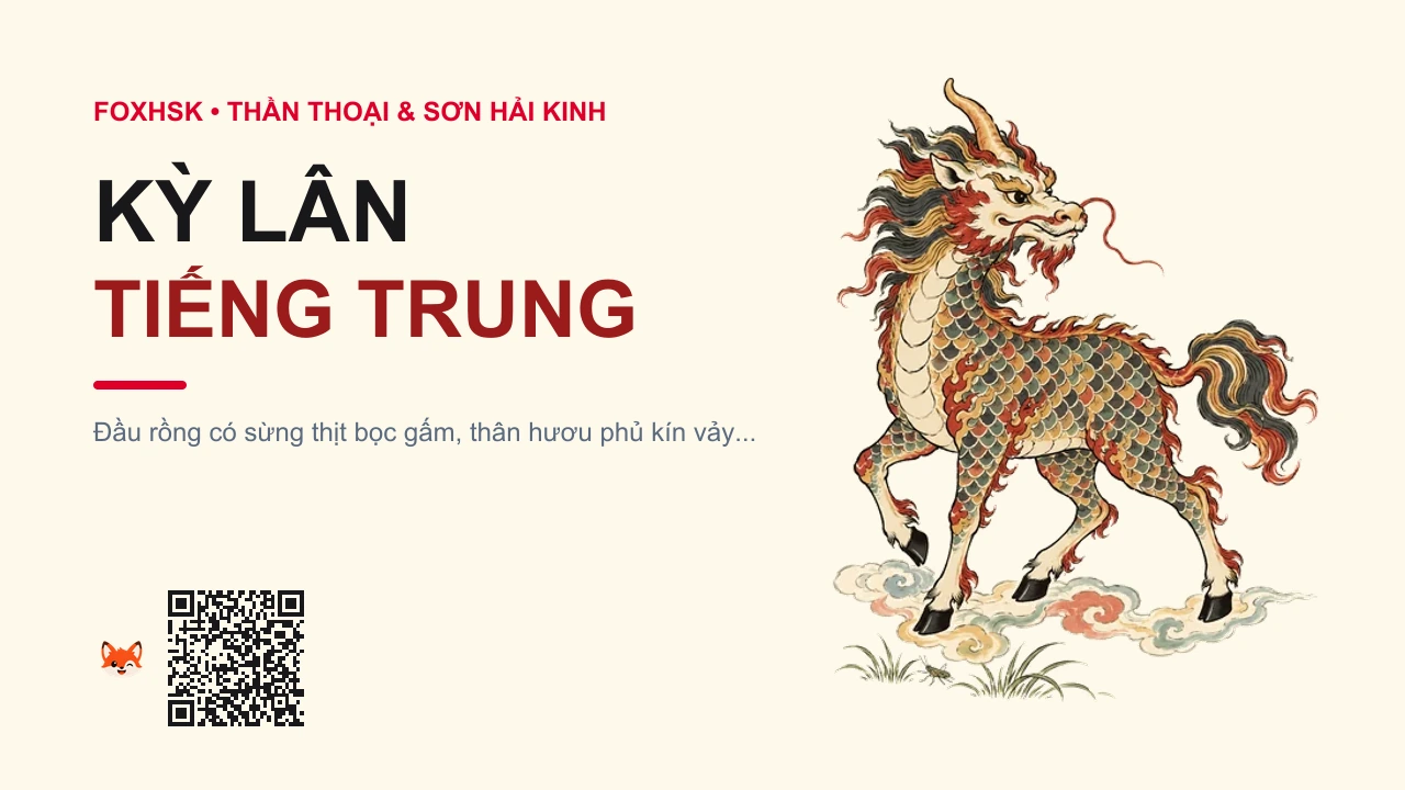 Kỳ Lân Tiếng Trung Là Gì? (麒麟 - qílín) • Nguồn Gốc Lễ Ký - Lễ Vận, Tả, Dấu Ấn Pop Culture & Phương Pháp Hóa Giải - FoxHSK