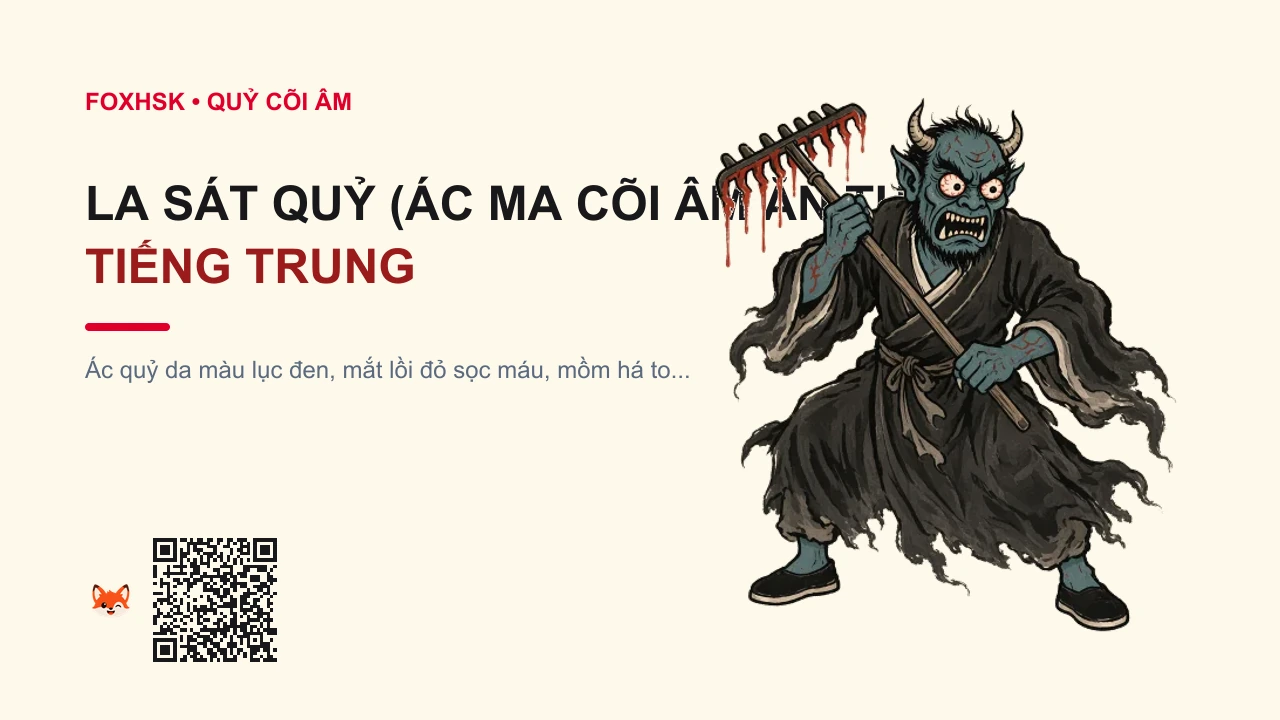 La Sát Quỷ (Ác Ma Cõi Âm Ăn Thịt) Tiếng Trung Là Gì? (罗刹鬼 - luóshāguǐ) • Nguồn Gốc Kinh Phật Phật Giáo &, Dấu Ấn Pop Culture & Phương Pháp Hóa Giải - FoxHSK