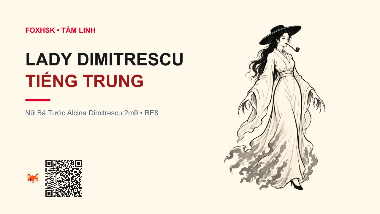 Nữ Bá Tước Alcina Dimitrescu (2m9) Tiếng Trung Là Gì? (蒂米特雷斯库夫人 - dìmǐtèlèisīkù fūrén) • Nguồn Gốc Game Resident Evil, Dấu Ấn Pop Culture & Phương Pháp Hóa Giải - FoxHSK