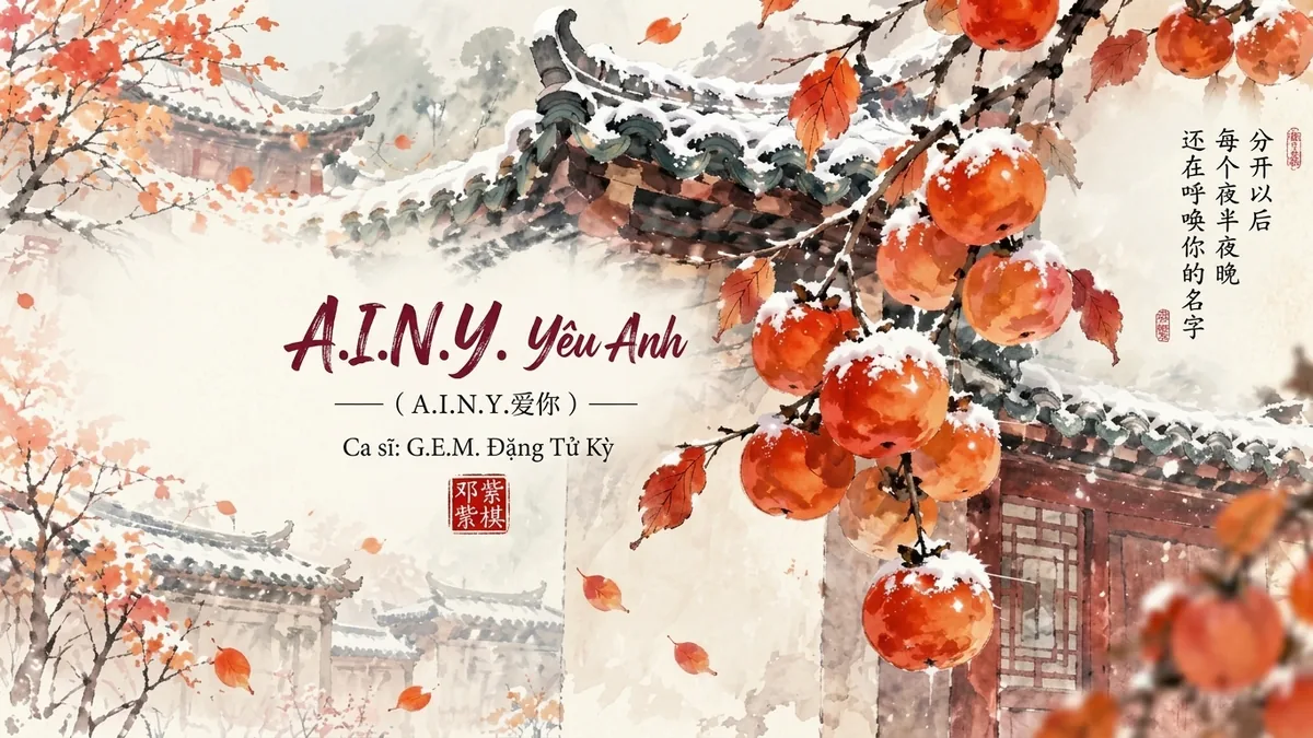 Lời Bài Hát A.I.N.Y. (Yêu Anh) (A.I.N.Y. 爱你) – G.E.M. Đặng Tử Kỳ (Pinyin + Lời Dịch Chuẩn) - FoxHSK