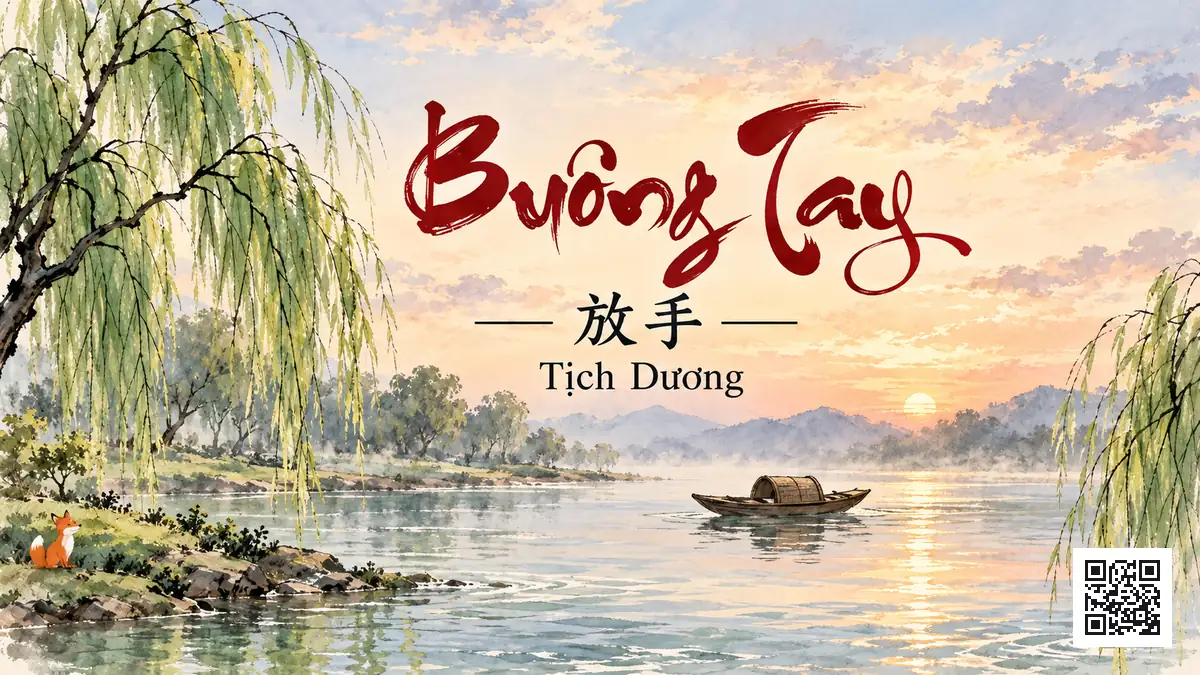 Lời Bài Hát Buông Tay (放手) – Tịch Dương / XiYang (Pinyin + Lời Dịch Chuẩn) - FoxHSK