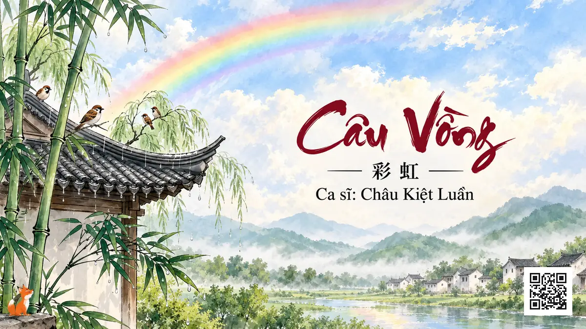 Lời Bài Hát Cầu Vồng (彩虹) – Châu Kiệt Luân (Pinyin + Lời Dịch Chuẩn) - FoxHSK
